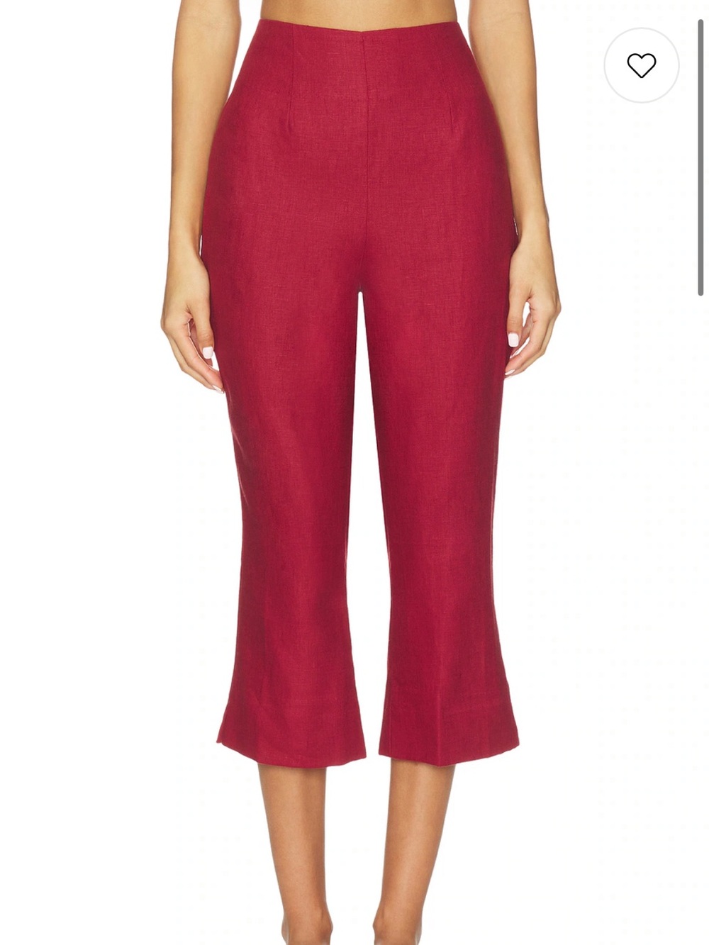 Faithfull the Brand Valeria Capri Pant in Wine
